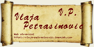 Vlaja Petrašinović vizit kartica
